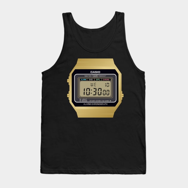 Gold Casio A700 Tank Top by RadDadArt